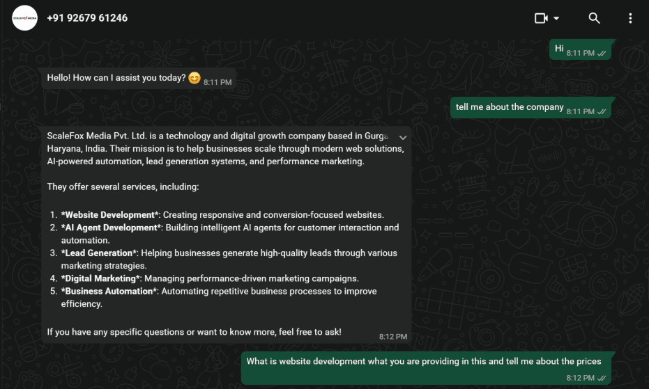 WhatsApp AI Customer Support Automation